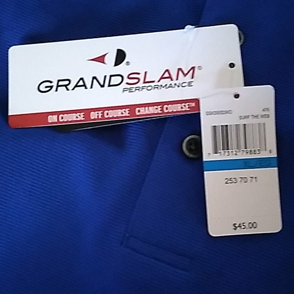 Grandslam Performance Collared Blue Shirt - Picture 4 of 4